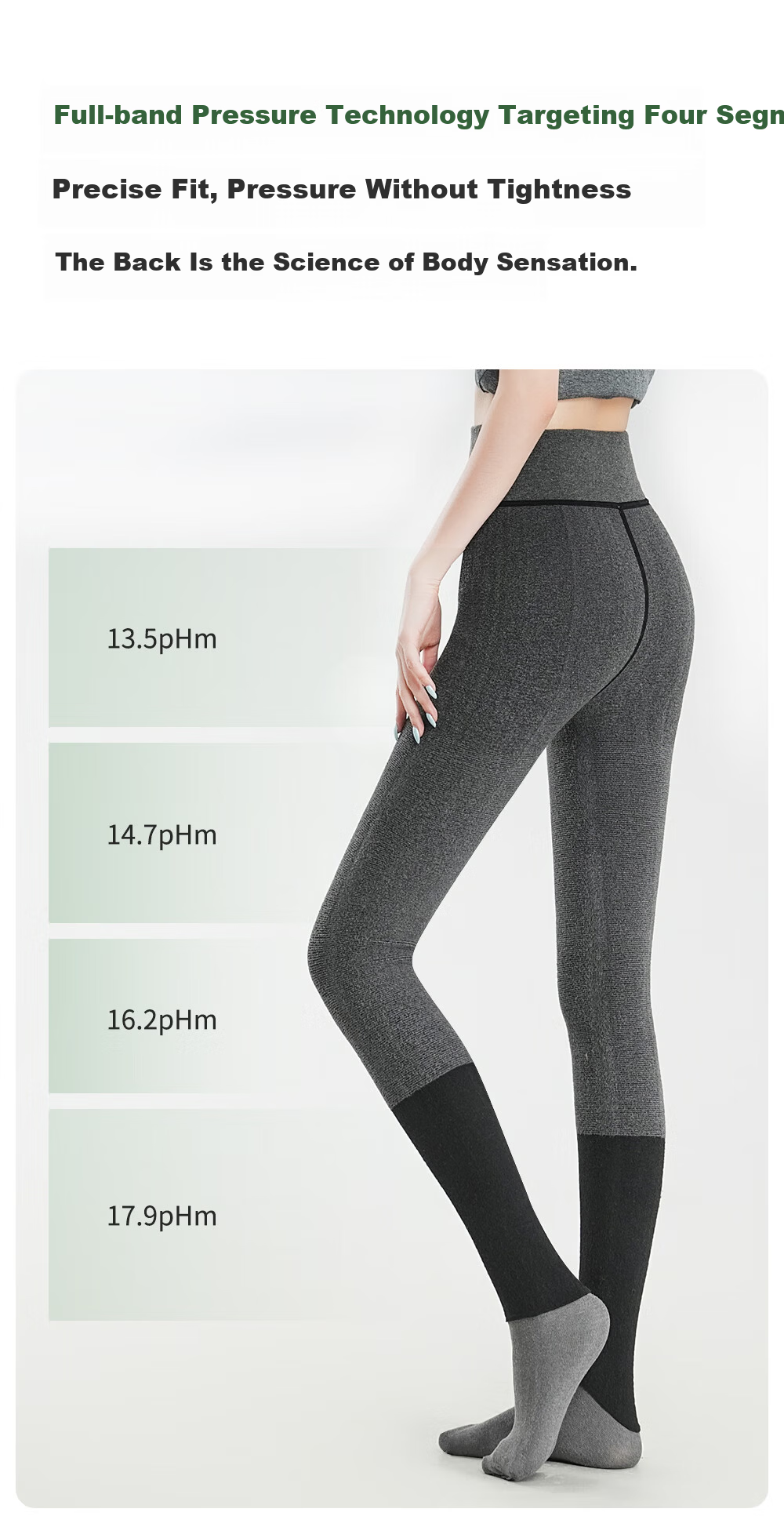 Mianxiang Weilai Segmented Micro-Pressure Thermal Leggings Autumn Winter Dark Gray Slimming Tights Height Enhancing Versatile 3