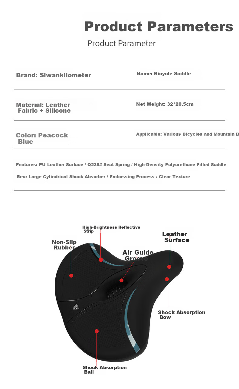 40,000 Kilometers Bicycle Saddle Hollow Large Cushion Comfortable Soft Thickened Bike Seat Pad 10