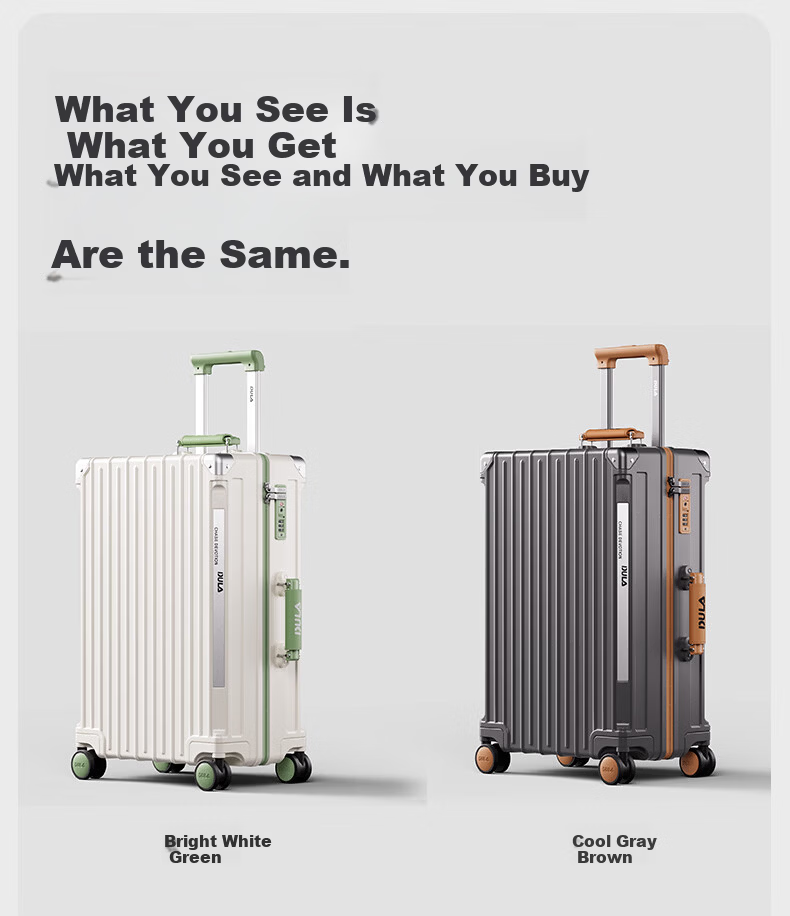 DULA High-Style Multifunctional Luggage with Cup Holder USB Trolley Case Travel Suitcase Gradient Color 26-inch 13