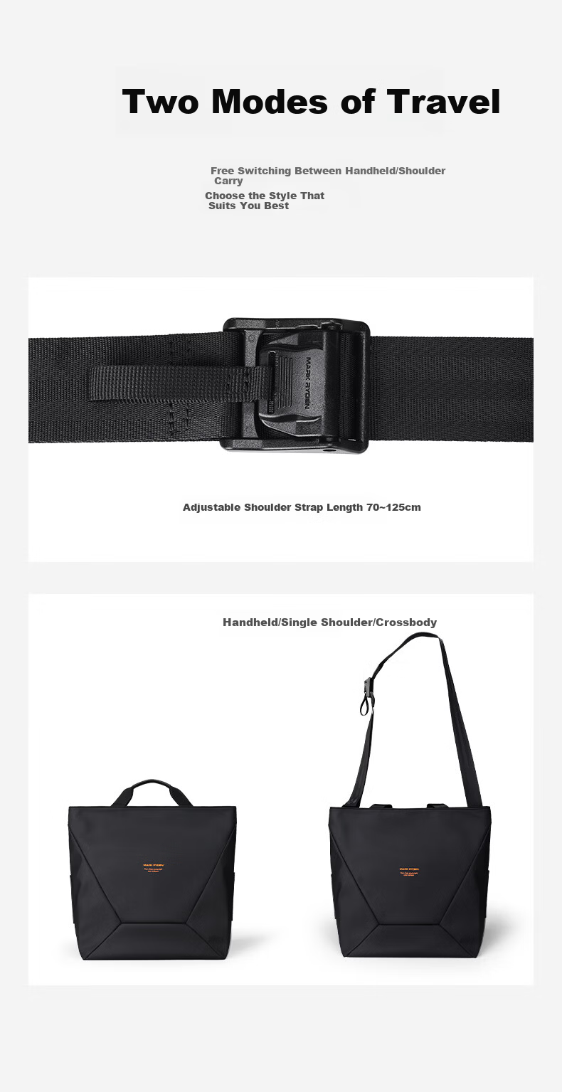 MARK RYDEN Men's Large Capacity Shoulder Tote Bag Magnetic Closure Crossbody Travel Commuter Handbag MR255 9