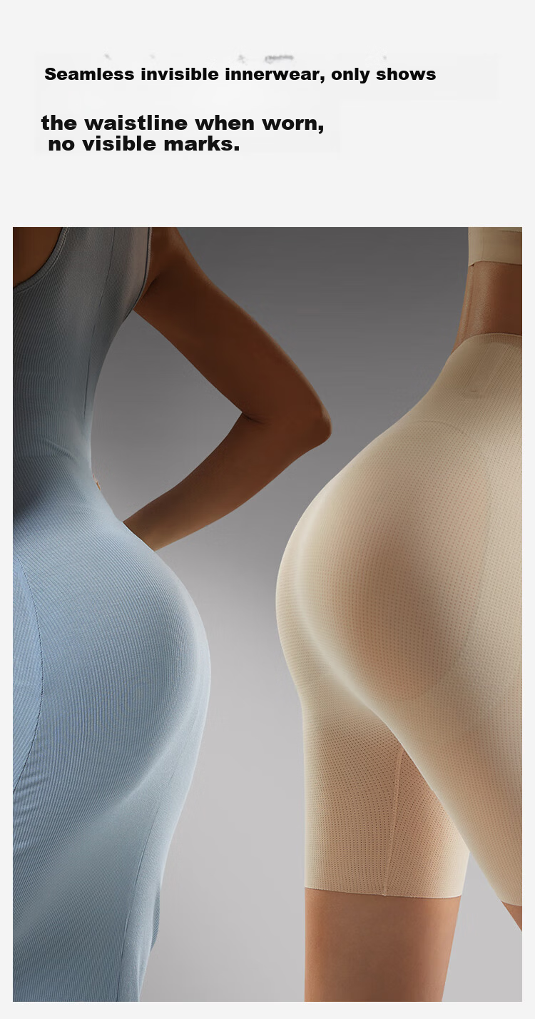 JOAE Abdominal Control and Hip Lifting Shaping Antibacterial Cooling High Waist Strong Tummy Tuck Waist Shaping Safety Shorts L 12