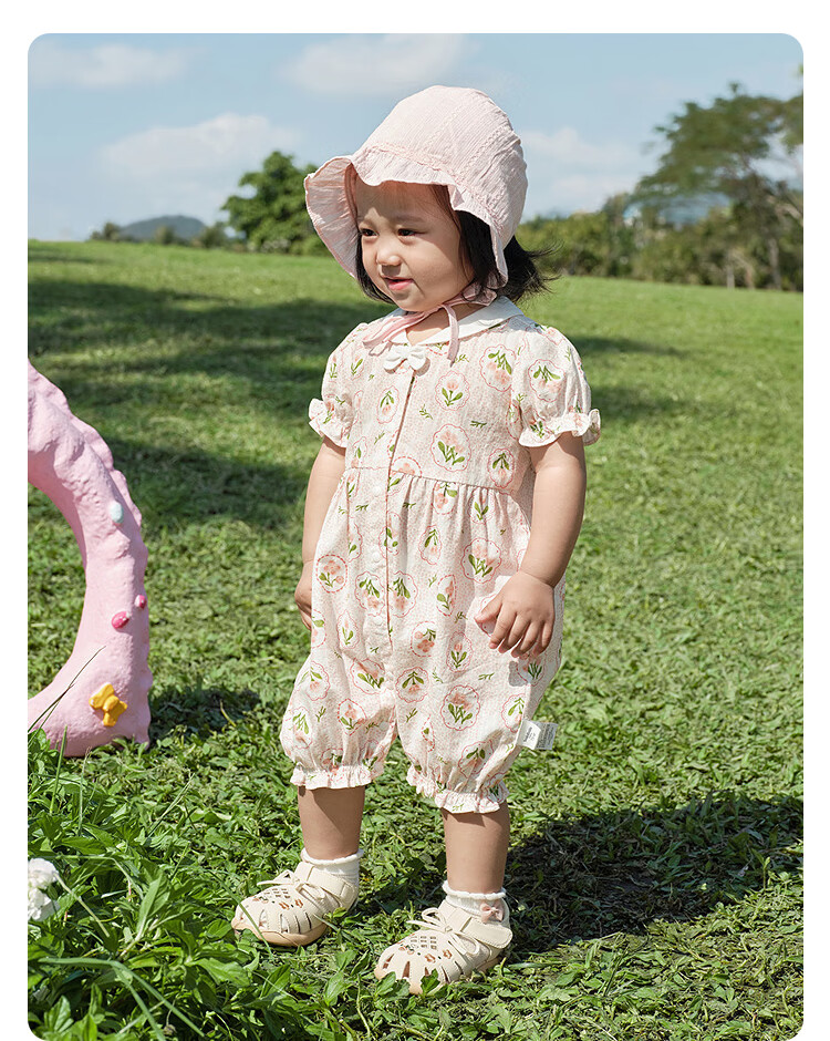 Balabala【balaOne】Baby Romper Infant Jumpsuit Girls 2026 Delicate Sweet Cute 14