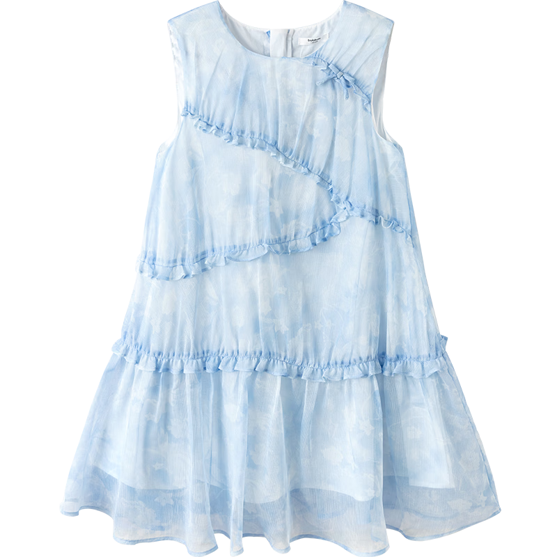 Balabala Kids Dress 2026 New Summer Girls Sleeveless Dress Fashionable Princess Dress for Older Girls