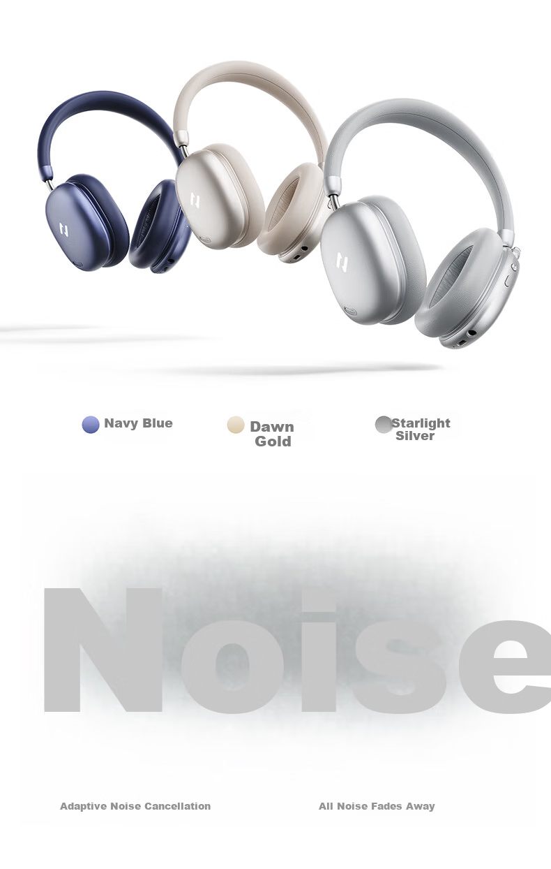 Havit Over-Ear Bluetooth Headphones ANC Active Noise Cancellation Deep Bass Wireless Headset Long Battery Life for Computer Online Classes Gaming Sports Compatible with Apple Huawei Xiaomi H668BT Black 9