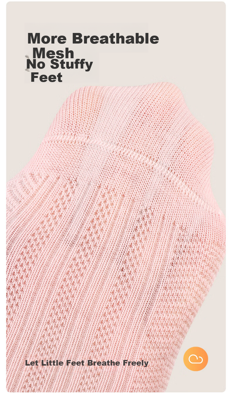 Barbie Children's Socks Girls Spring and Autumn Thin Cotton Socks Summer Lace Princess Mesh Breathable Short Socks Baby Girl Kids Socks 7
