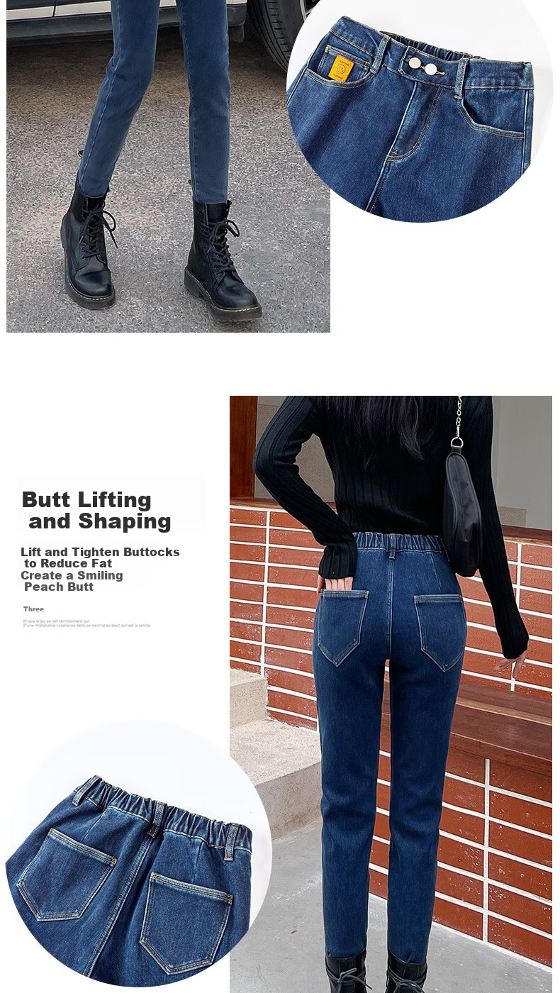 Langsha Women's High-Waist Loose Fit Spring Slimming Skinny Carrot Harem Dad Jeans Thin Denim Pants 8