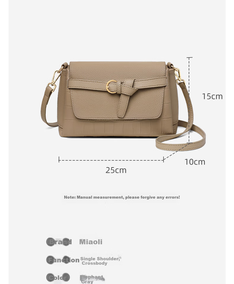 Millies Women's Cowhide Leather Casual Pillow Bag Brand Shoulder Crossbody Bag Birthday Goddess Day Women's Day Gift 2