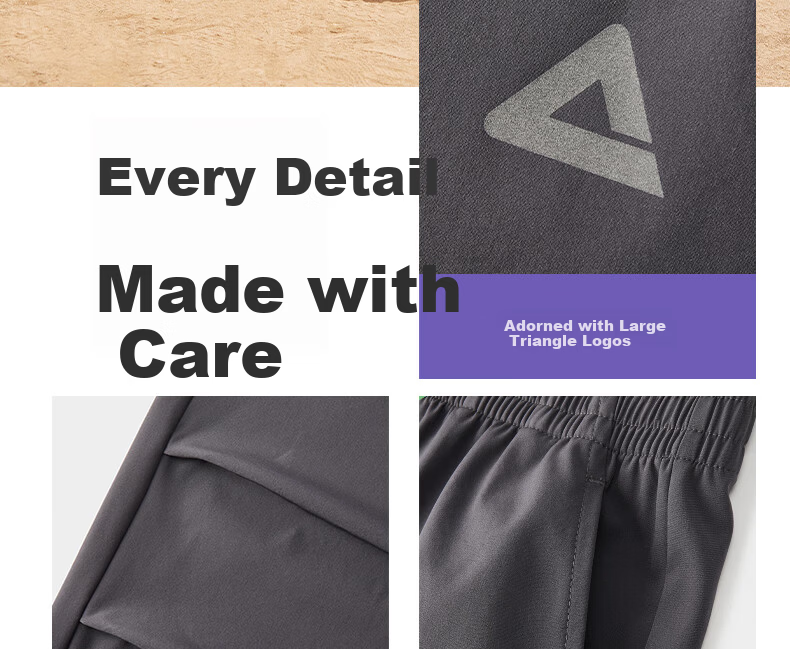 PEAK Summer Men's Water-Repellent Breathable Sports Casual Commuter Pants Sun-Protective Outdoor Paratrooper Pants Women DF361081 19