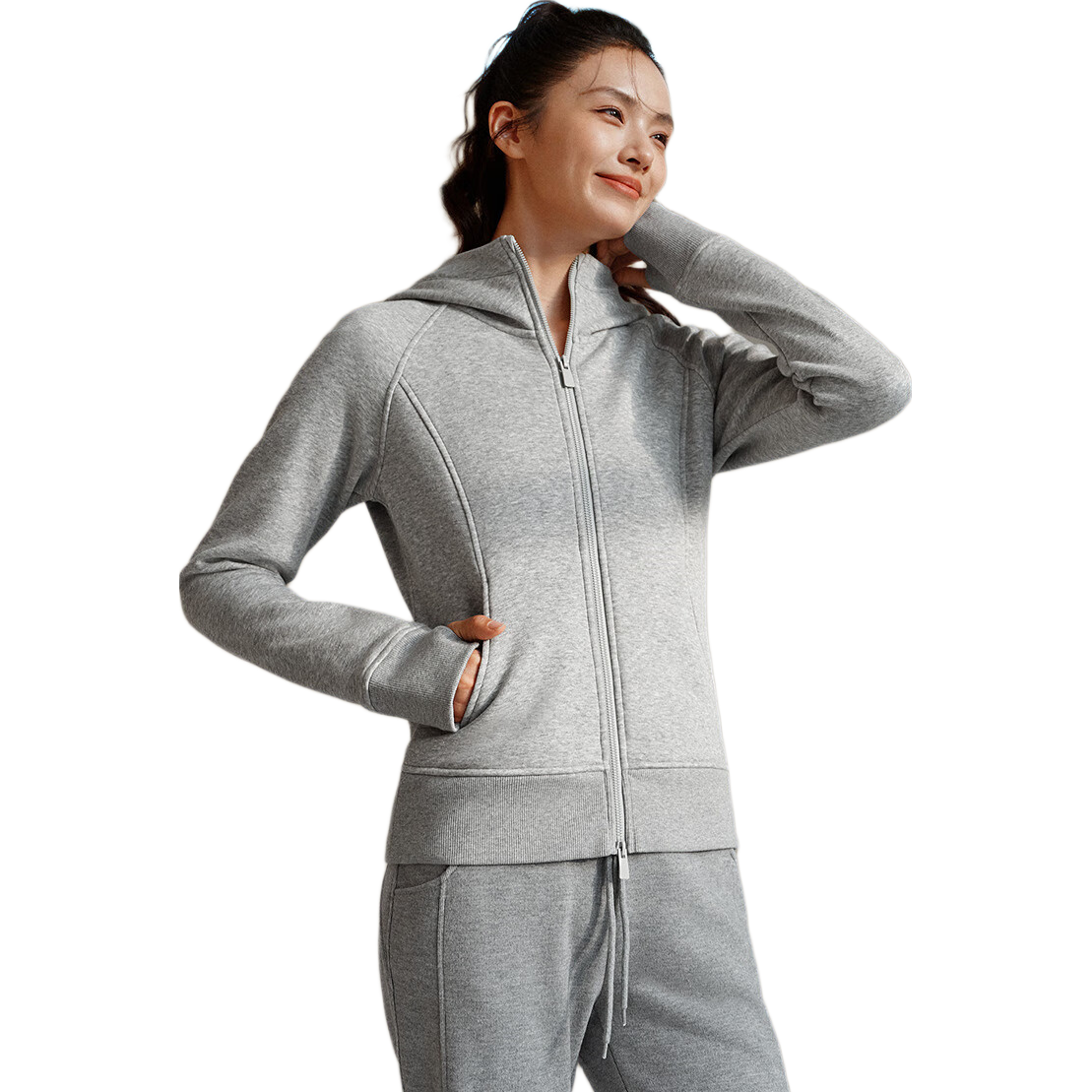 Semir Women's Winter Jacket with Split Shoulder Sleeves, Faux Fur Trim, Hooded Slim-Fit Casual Coat 109725108001