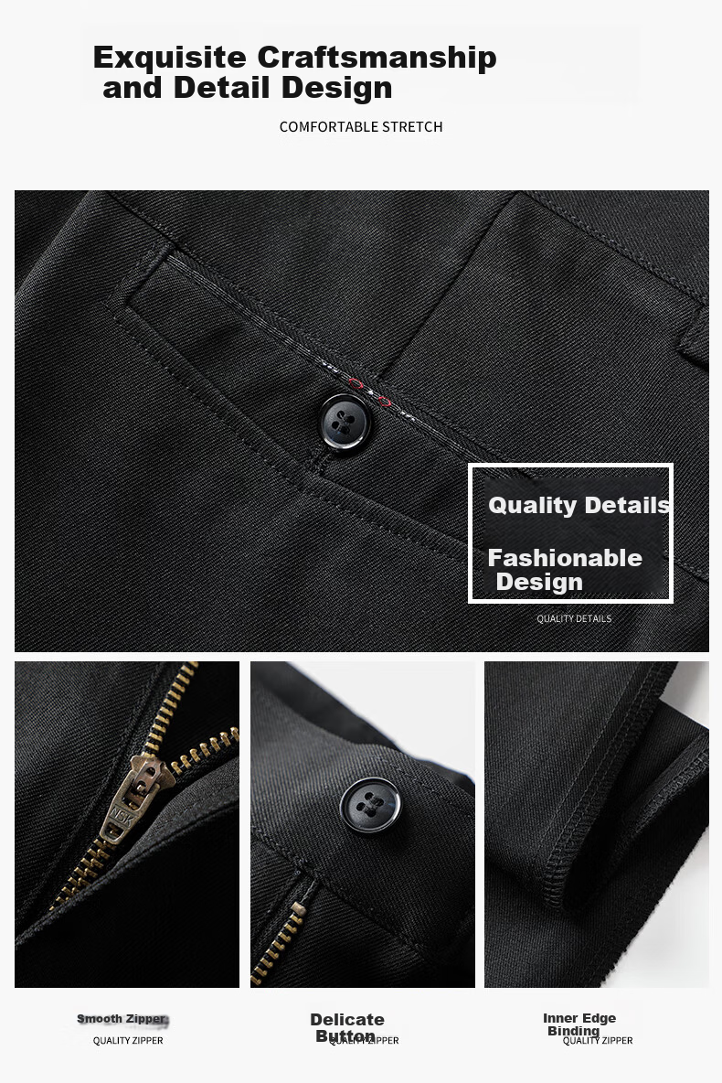 Pierre Cardin Breathable Wrinkle-Resistant Men's Summer Business Formal Straight Casual Trousers Dark Gray 33 39