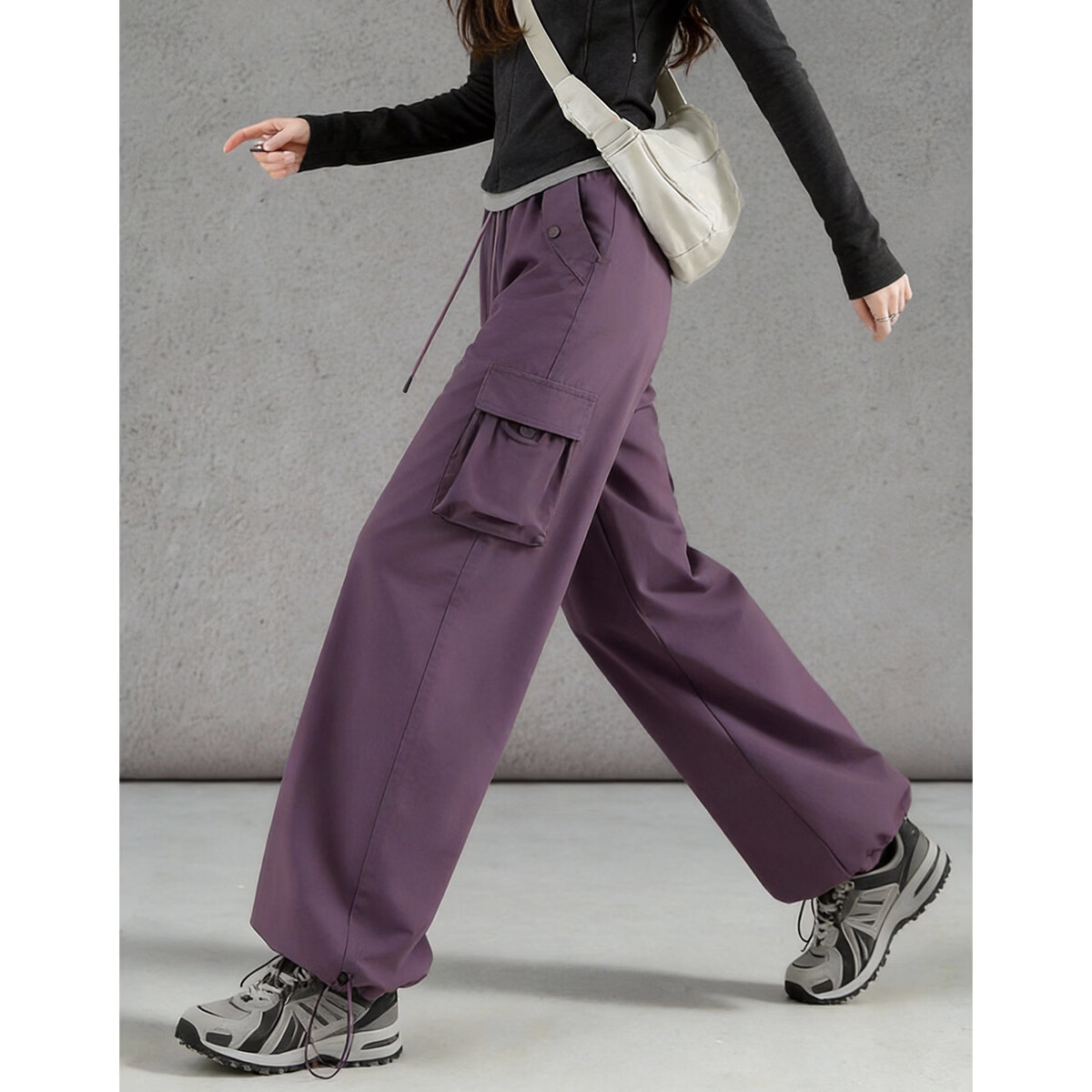Demana Anti-Mite Antibacterial Spring Workwear Lightweight Elastic High-Waist Loose Slimming Casual Pants for Women Premium Feel