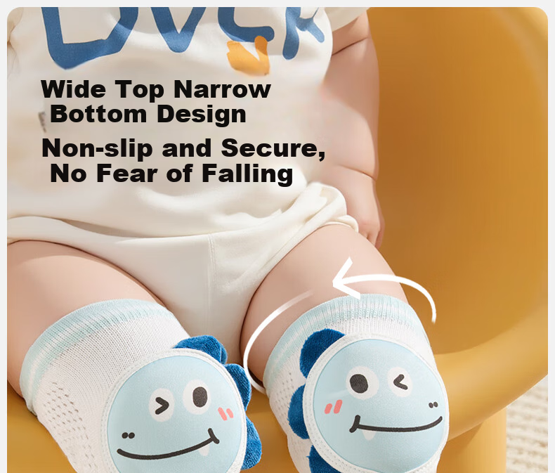 OUYUN Baby Knee Pads Toddler Crawling Anti-Fall Knee and Elbow Protectors Naughty Dinosaur + Cute Penguin 8