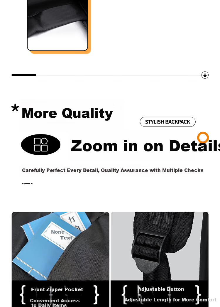 361° New Lightweight Large Capacity Multi-Layer Multi-Pocket Water-Resistant Casual Durable Backpack 14