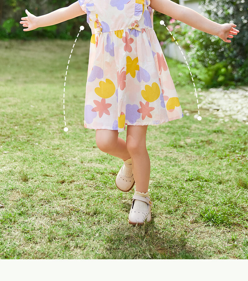 JELLYBABY French Series 2026 Summer New Children's Dress Girls' Floral Sleeveless Princess Dress 21