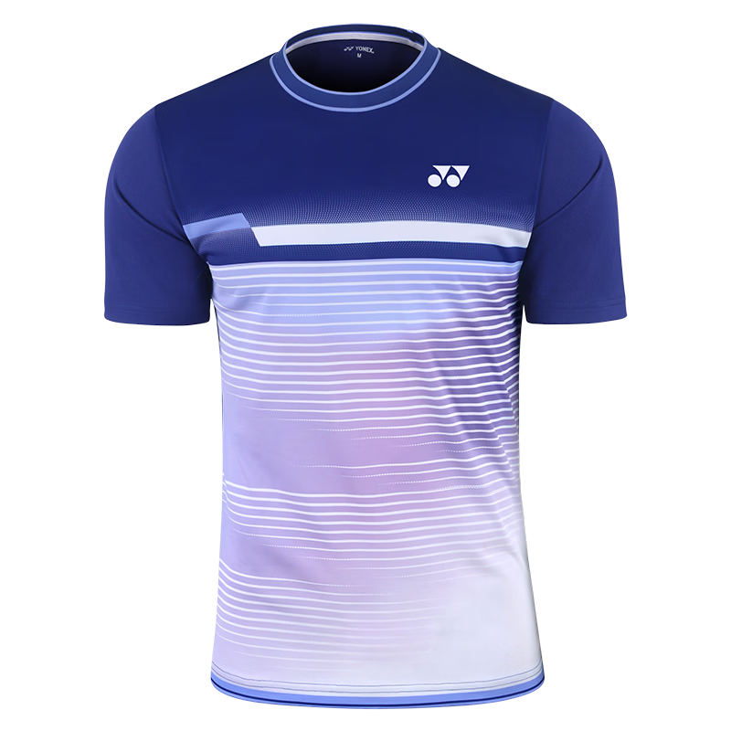 YONEX Yonex Badminton Apparel Set Quick-Dry Short Sleeve Shirt 1102725BCR Blueberry Color Men's Set 2XL