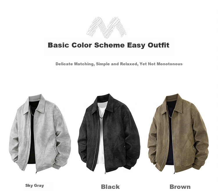 MARK FAIRWHALE Men's Spring Autumn Casual Workwear Jacket Loose Fit Brown M 2