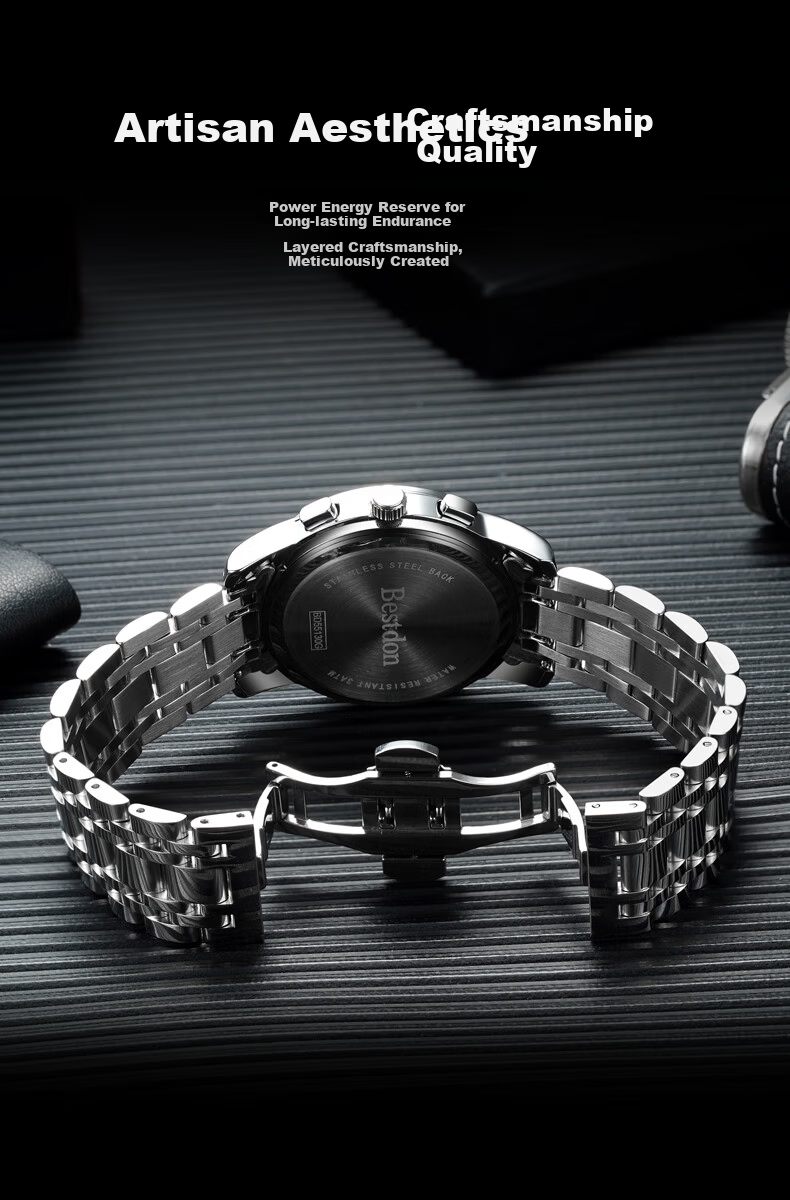 Bestdon Men's Quartz Waterproof Luminous Fashion Wristwatch Gift Box Men's Gift 9