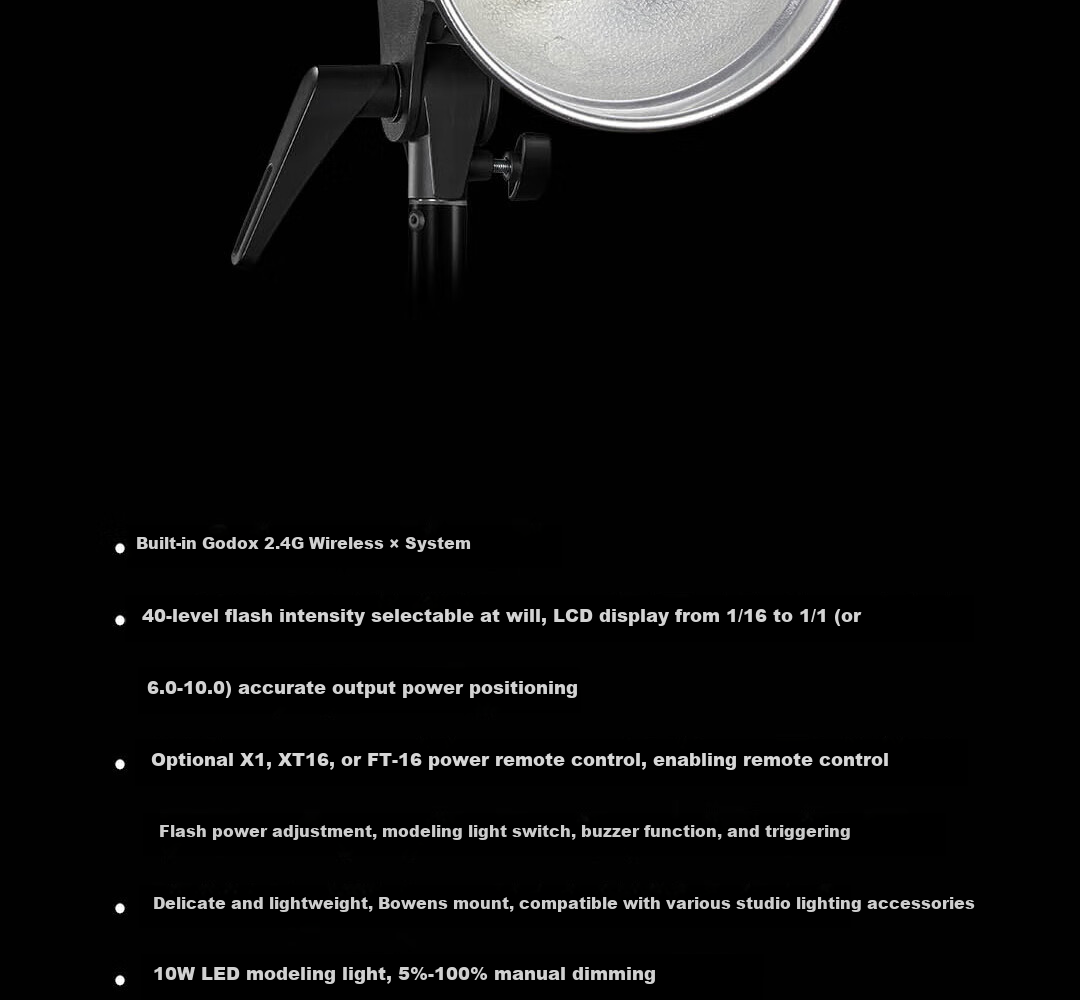 Godox SK400 Studio Light Standard Reflector with Bowens Mount 3