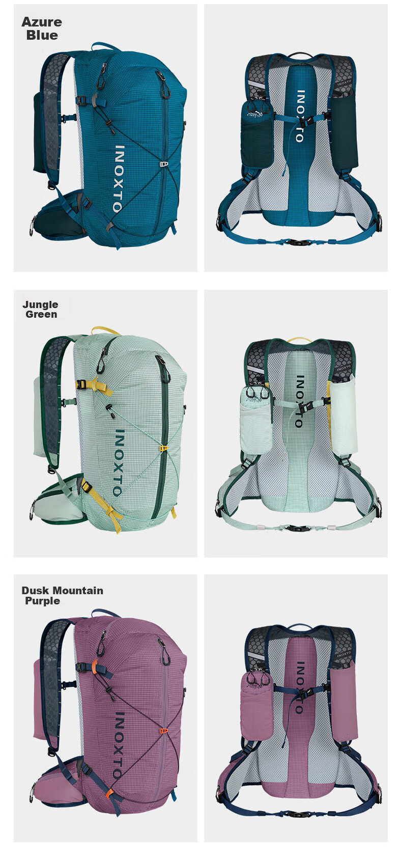 INOXTO 20L Lightweight Backpack - Lightweight Comfortable Breathable Outdoor Hiking Urban Cycling Bag 617 Twilight Purple 5