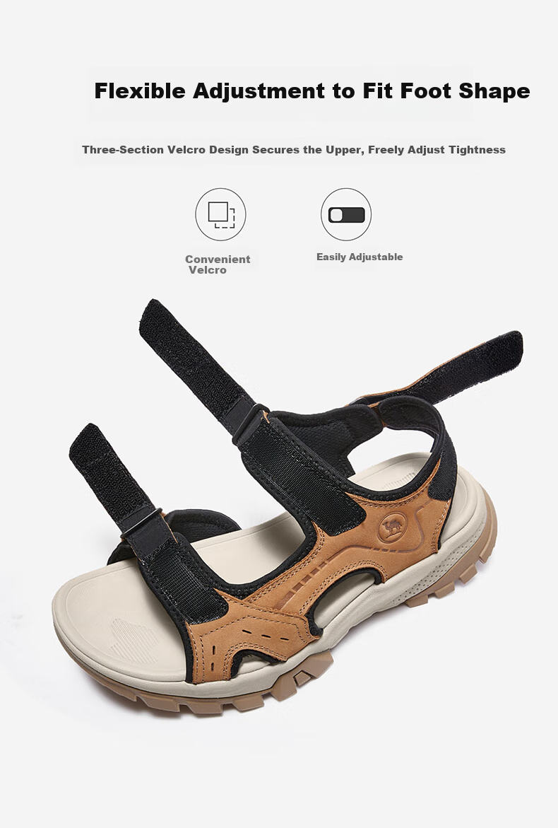 CAMEL Outdoor Beach Sandals Men Breathable Casual Dual-use Slippers P15M307026 Camel Color Size 41 4