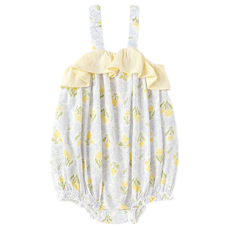 Balabala [balaOne] Baby Romper Infant Toddler Girls Triangle Bodysuit 2026 Summer Sweet Cute