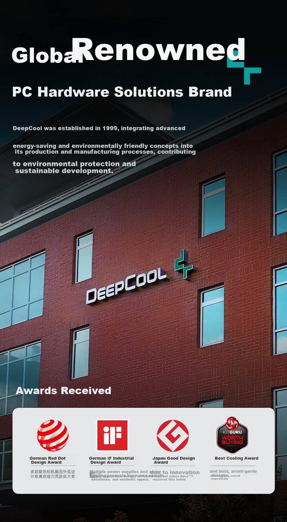 DEEPCOOL CH260WOOD Black Case Compatible with Backplate Motherboard / 360mm Water Cooling / ATX Power Supply / 174mm Air Cooling / Wood Grain Finish I/O Interface 1