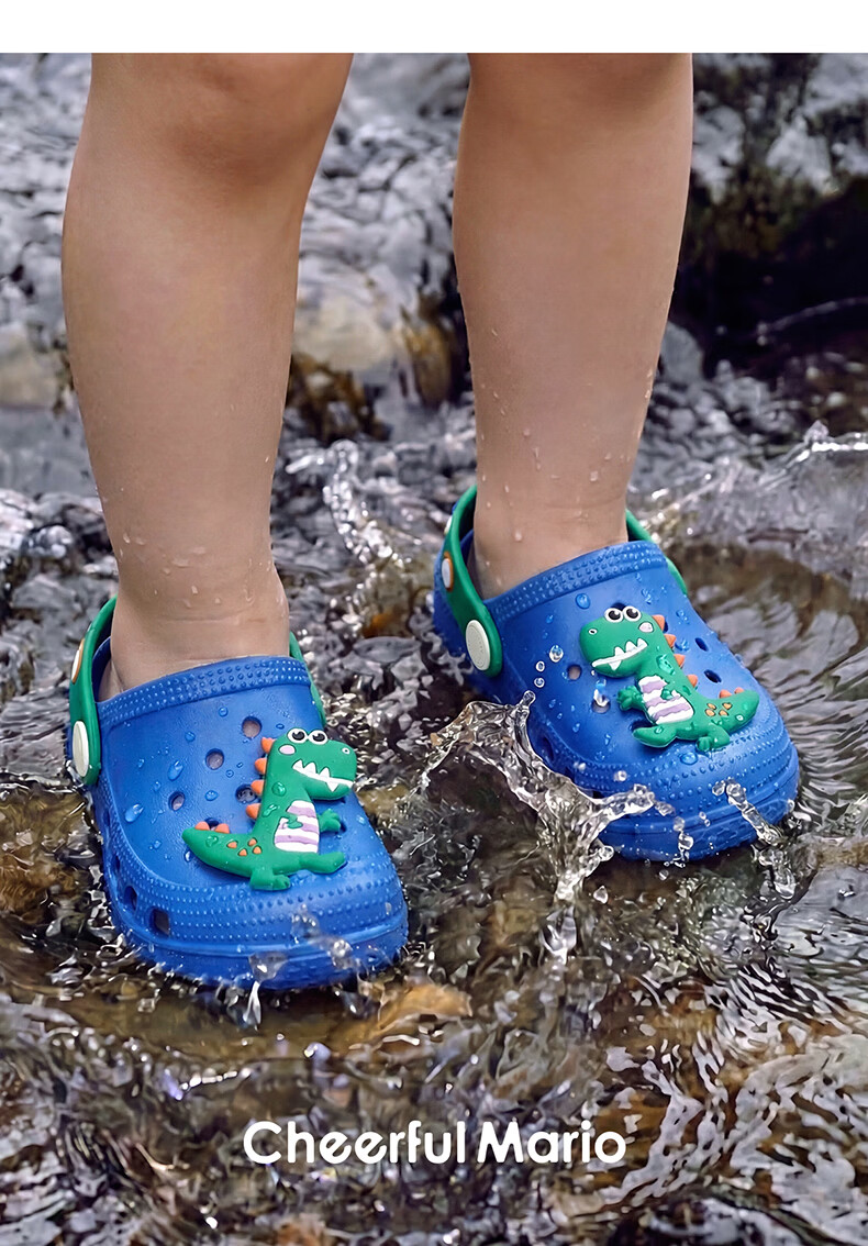 Cheerful Mario Kids Summer Slippers Boys Girls Toddler Cartoon Beach Sandals Non-slip Soft Sole Indoor Closed-toe Baby Clogs 21