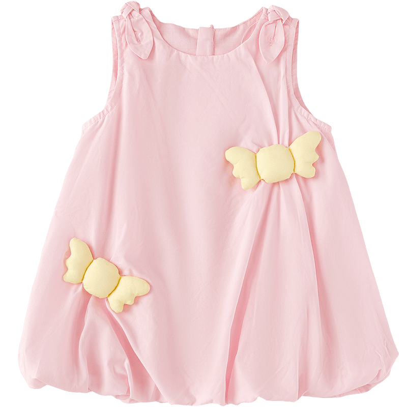 Balabala Kids Dress Baby Skirt 2026 Summer New Girls Toddler Flower Bud Dress Sweet Princess Cute