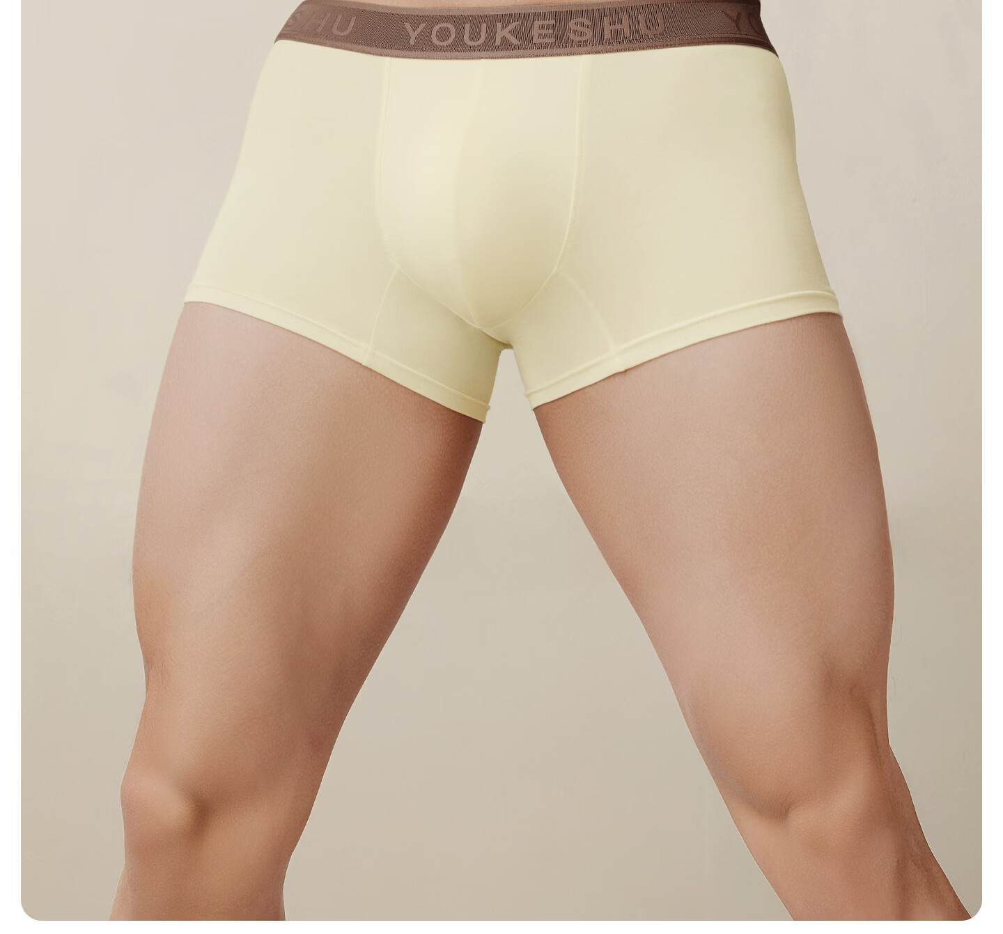 Youkeshu Men's Modal Antibacterial Cotton Crotch Soft Breathable Boxer Briefs 11