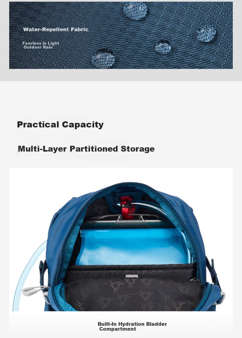 TOREAD OMIN PACK Lightweight Outdoor Hiking Commuter 13L Water-Resistant Backpack Yunfeng White 9