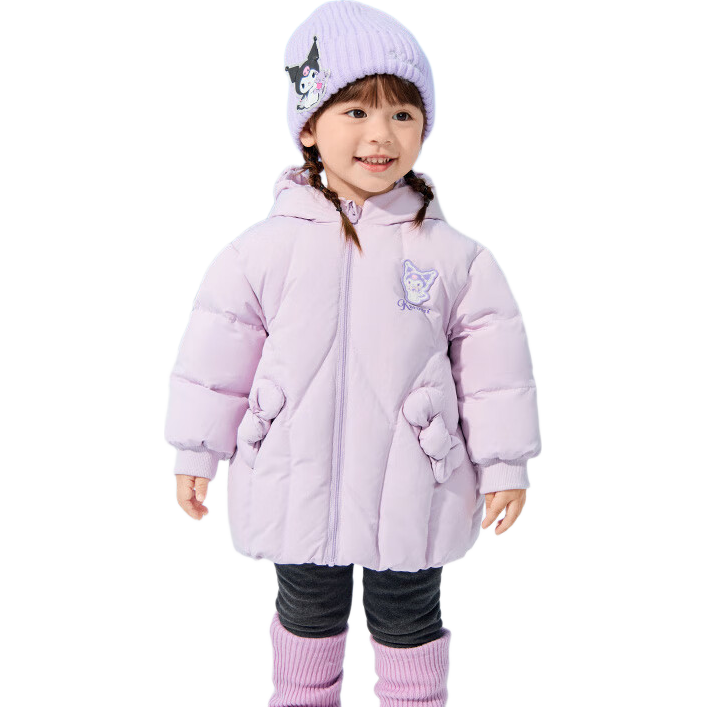 BALABALA Girls' Down Jacket Sanrio Kuromi IP Mall Edition 2025 Winter Coat 201425107007
