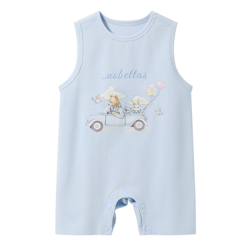 Betis Baby Clothes 2026 New Summer Thin Sleeveless Unisex Infant Romper Newborn Homewear