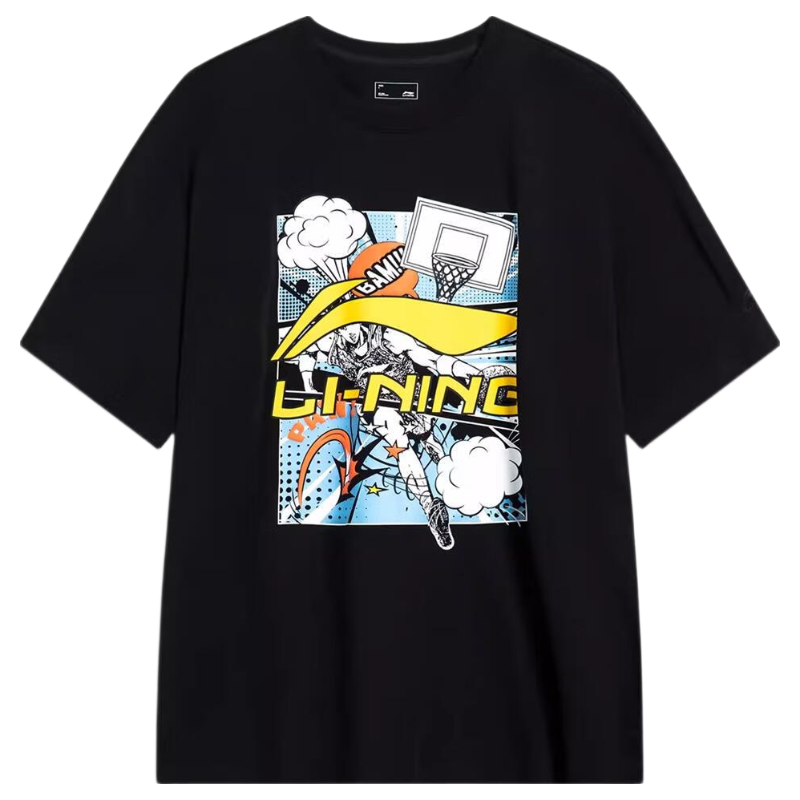 LI-NING Summer Lightweight Breathable Sports T-Shirt Men Loose Comfortable Short Sleeve Fashion Casual Classic Versatile Crew Neck Tee