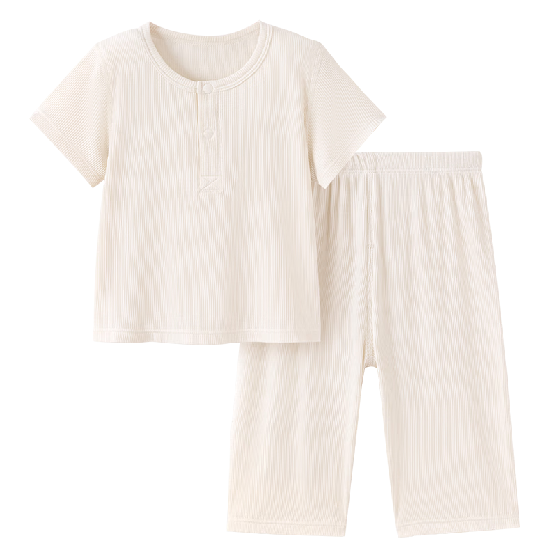 Babylove Baby Summer Cool Modal Short Sleeve T-Shirt and Pants Set Unisex Kids Air Conditioning Pajamas
