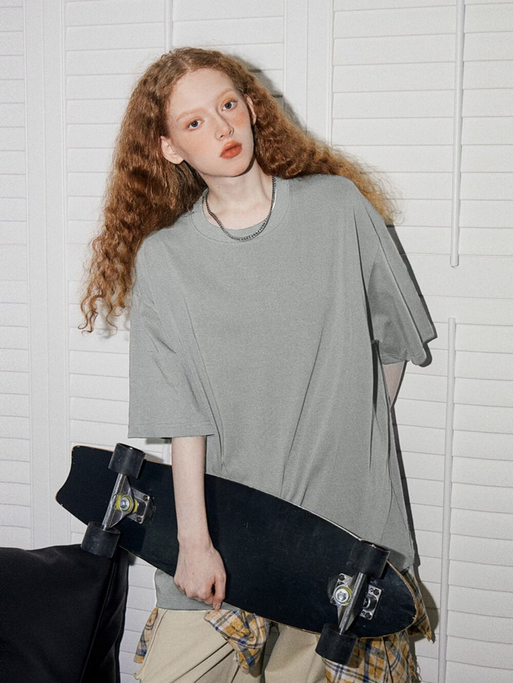 ICH MODE 300G Heavyweight American Style Casual Short Sleeve T-Shirt Women Pure Cotton White Summer Crew Neck Half Sleeve Top White XL 24