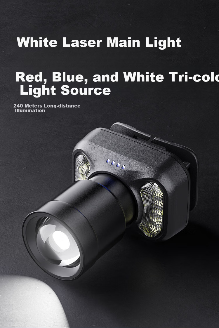 JD Jingzao Aluminum Alloy Zoom Headlamp Outdoor Lighting Camping Night Fishing Emergency High Power Long Range Super Long Battery Life Large Size 3
