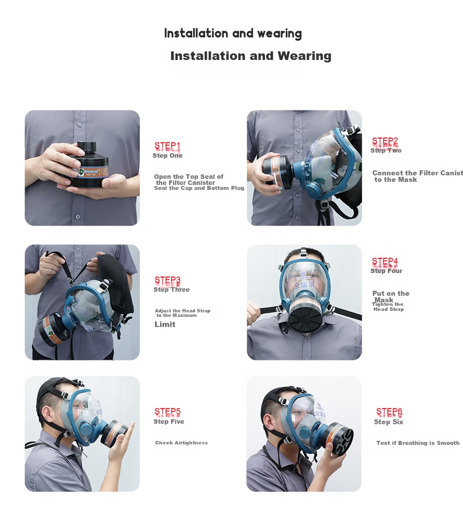 HAI GU HG-800D Silicone Gas Mask Full Facepiece Acidic Organic Benzene Paint Printing Toxic Gas Protection Mask Body 9