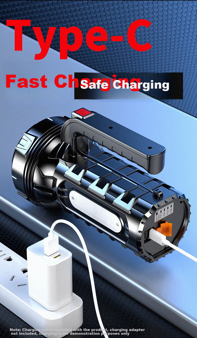 Guangming General High-Power Rechargeable Flashlight Portable Spotlight Outdoor Long-Range Emergency Lighting 5