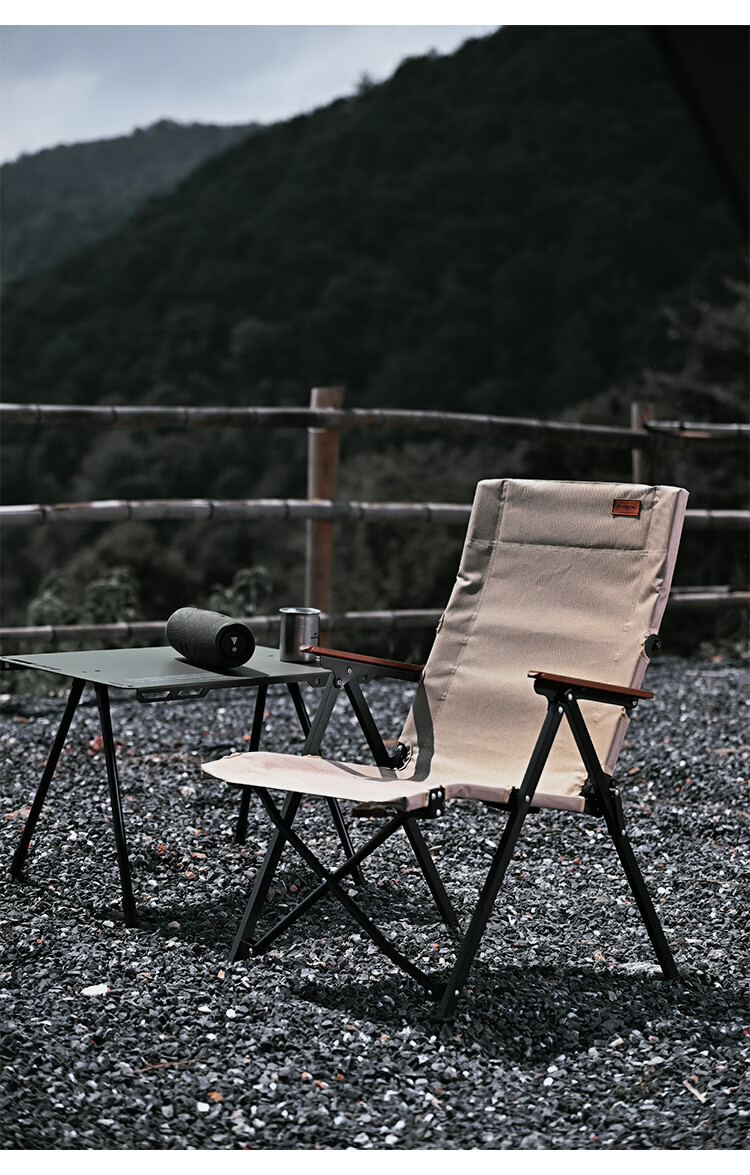 ABENAKI Outdoor High-Back Seal Recliner Aluminum Adjustable Premium Folding Camping Fishing Chair Large River Chair 13