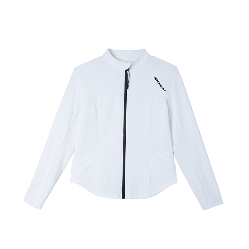 Demana Women's Slim Fit Spring Outdoor Windbreaker with Stand Collar and Color-Block Print, UPF50+ UV Protection