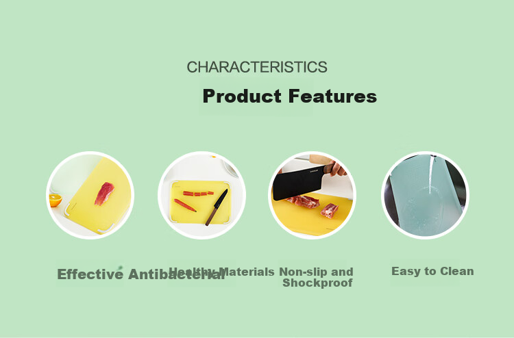 LOCK&LOCK Antibacterial Mold-Resistant Non-Slip PP Cutting Board Household Plastic Chopping Board Anti-Spill Dough Fruit Vegetable Cutting Board Yellow 2