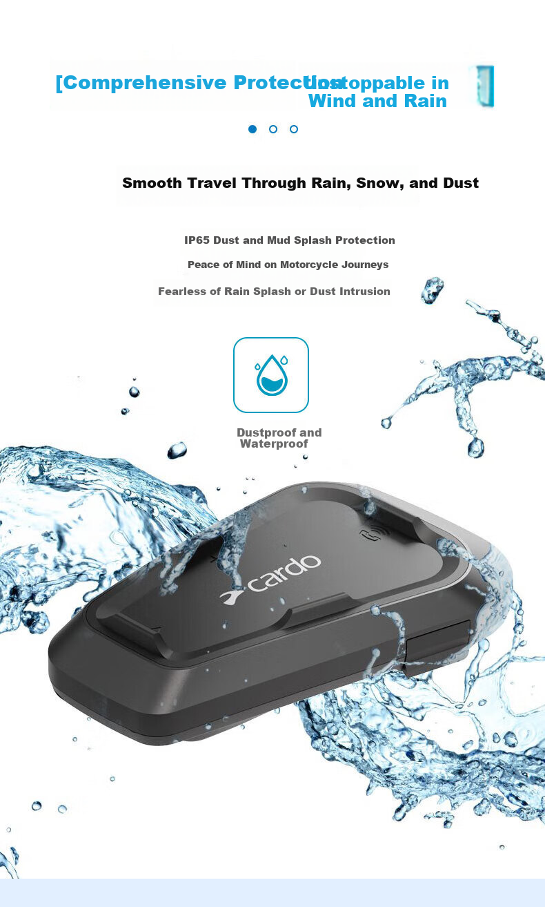 CARDO Motorcycle Helmet Bluetooth Headset Noise-Cancelling Waterproof Full and Half Helmet SPIRITSINGLE Original Box 10