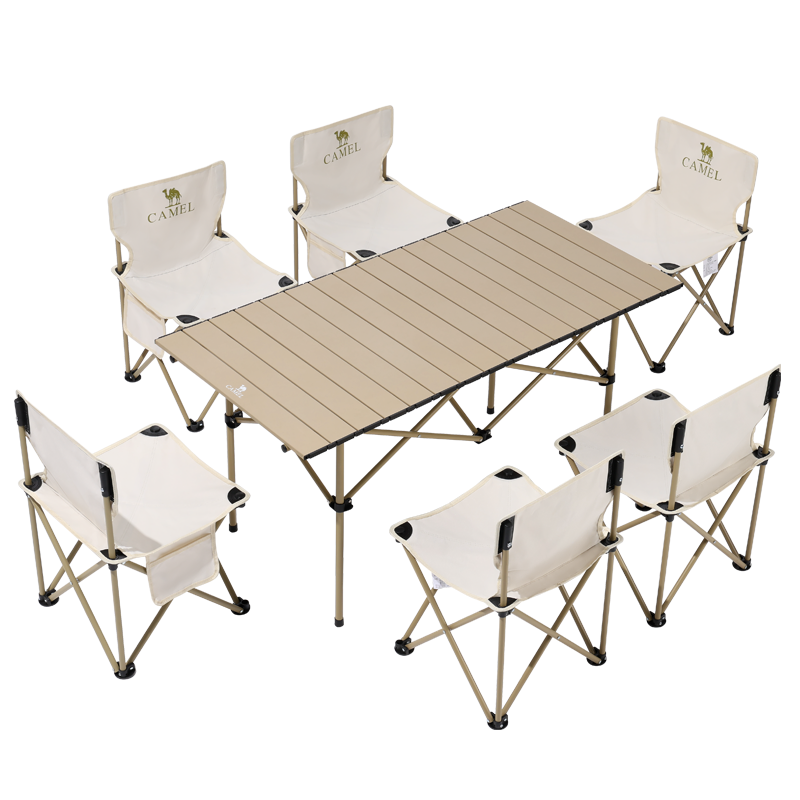 CAMEL Outdoor Folding Table and Chair Camping Set Complete Egg Roll Table Picnic Camping Furniture 3010