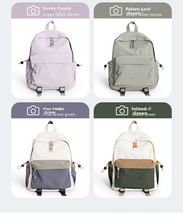 COW Women's Backpack Large Capacity School Bag Lightweight Laptop Bag Casual Dusty Purple 5