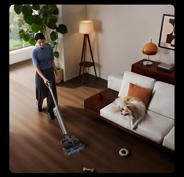 Mijia Xiaomi Floor Washer 5Pro 160℃ Steam Sterilization 26kPa Strong Suction Home Floor Washer and Mop 100℃ Boiling Water Self-Cleaning Anti-Tangle 21