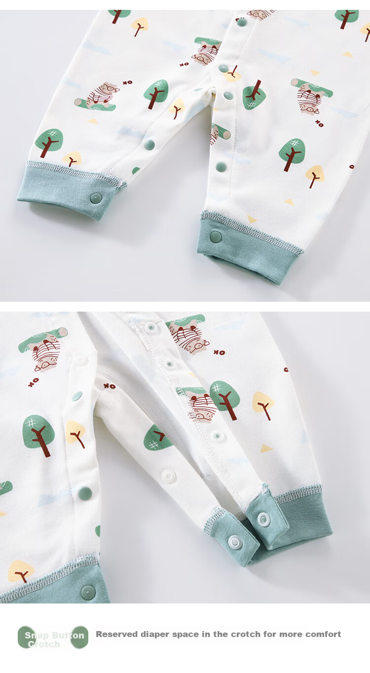 Qiaojiaoya Baby Clothes, Newborn Onesie, Infant Full Moon Outfit, Boys And Girls Baby Romper, Pure Cotton Pajamas, Spring And Autumn Season, Size 80 8