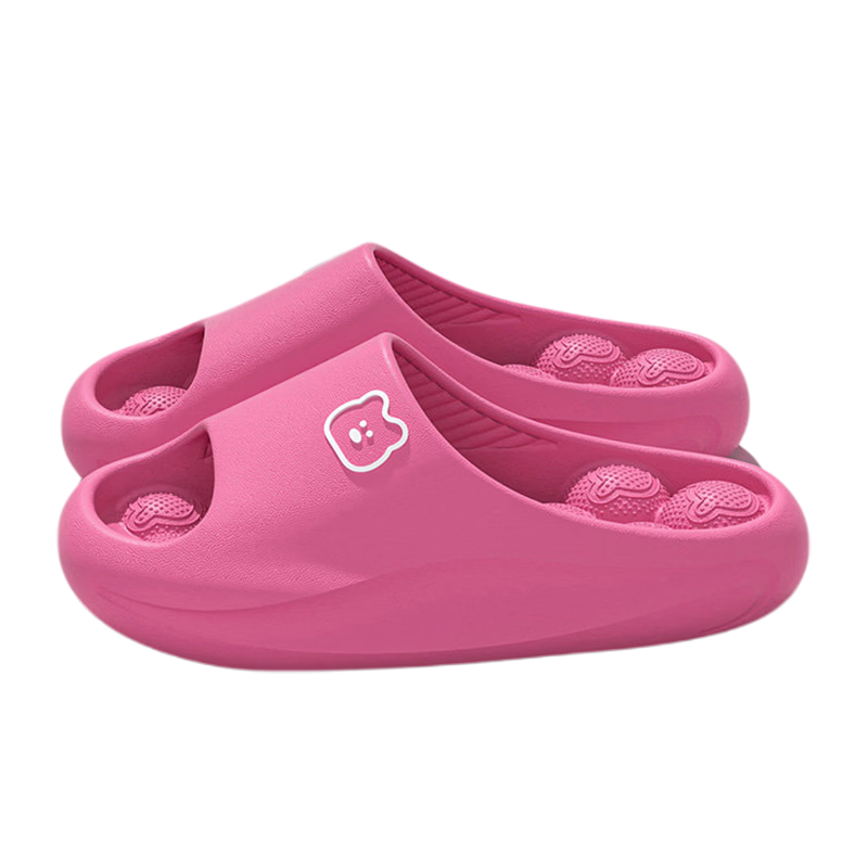 Ganmai Massage Bathroom Slippers for Women, Four Seasons Indoor Home Quick-Dry Water-Draining Couple's Sandals for Men, Khaki, Size 36-37