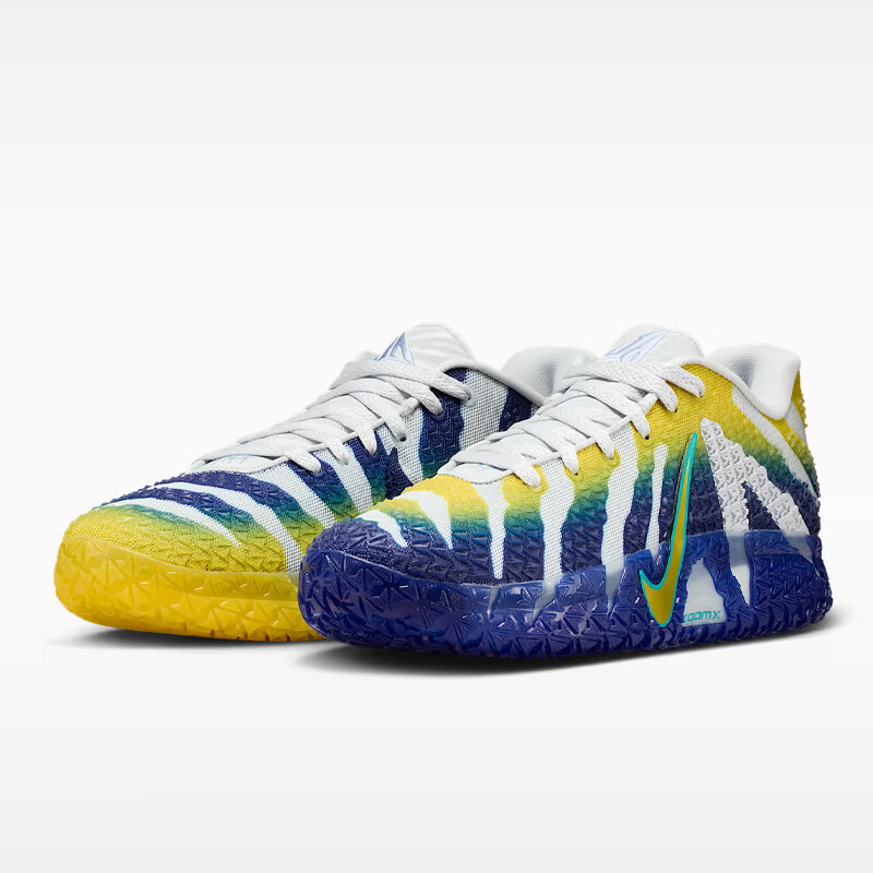 Nike Men's Basketball Shoes JA 3 EP Sports Shoes HF2794-004 Blue Yellow Mismatched Size 40