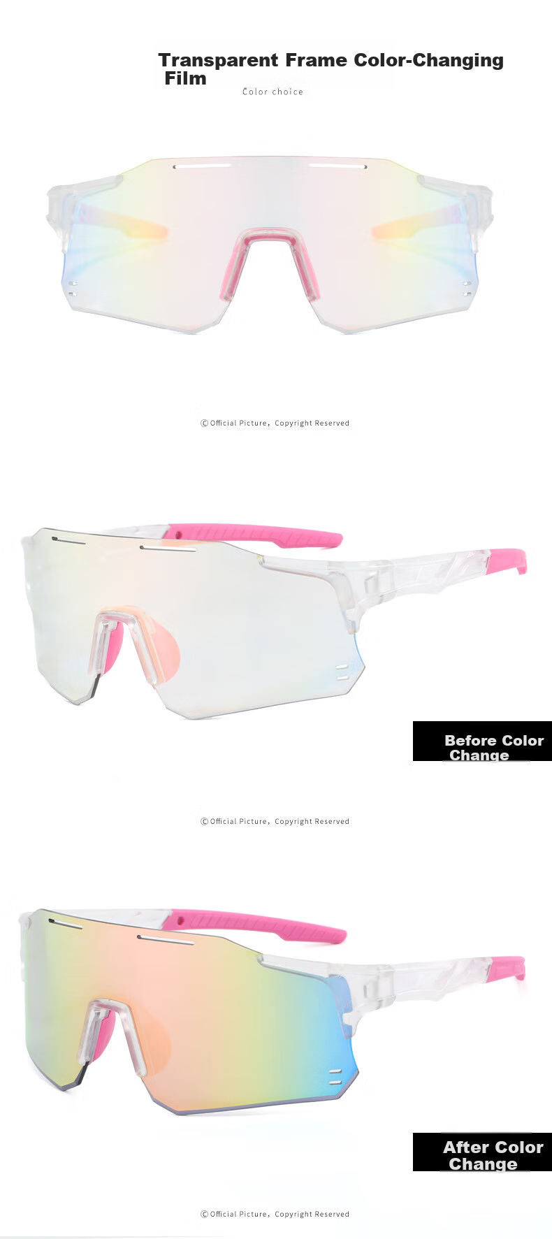 Andaton Protective Eyewear Safety Goggles Windproof Anti-Pollen Dust Impact Construction Photochromic Polarized Sunglasses Frameless Black Gray 7