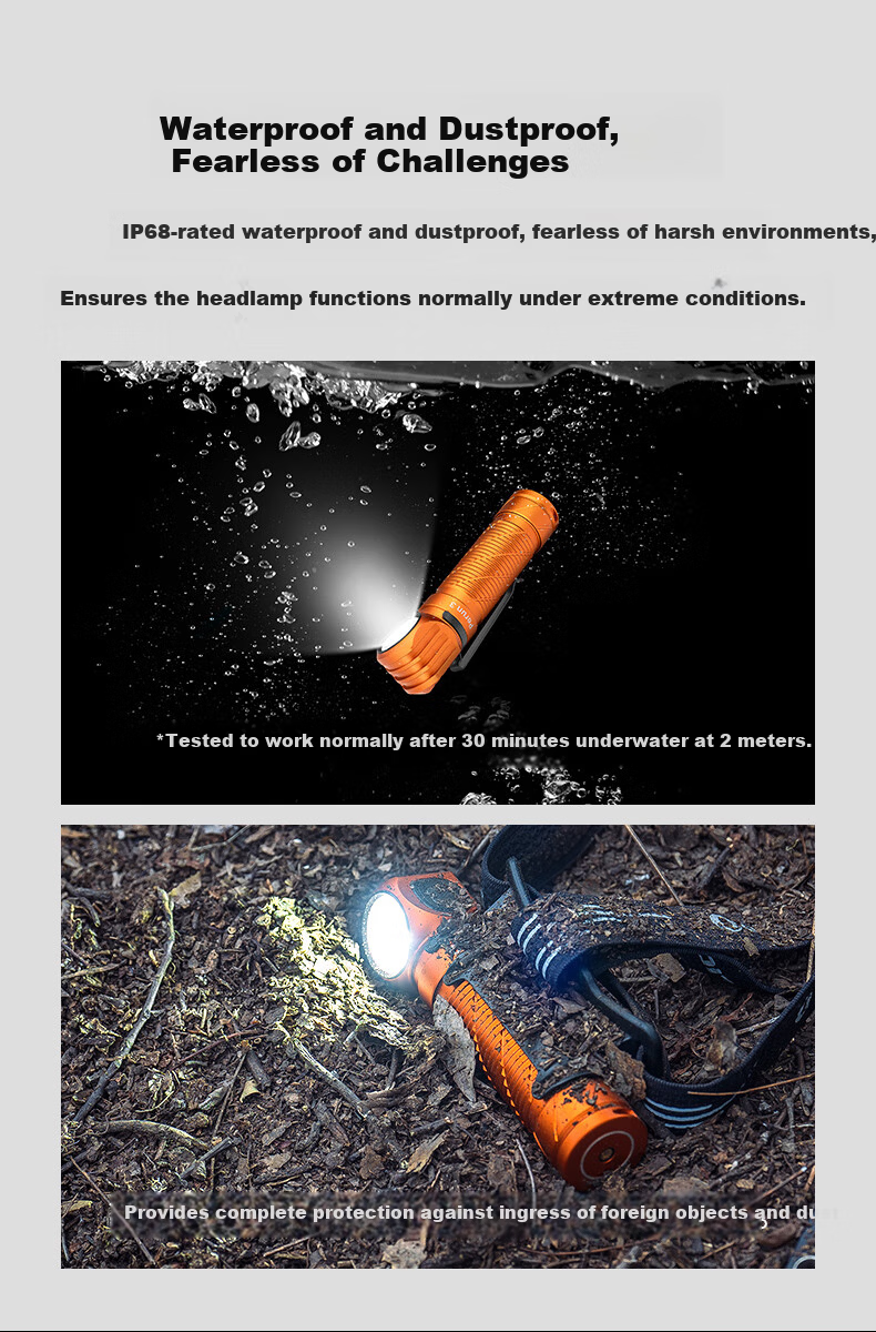 OLIGHT Warrior 3 Headlamp High Brightness Long Battery Life Waterproof Night Fishing Outdoor Work Light 7